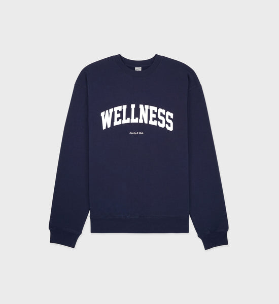 Wellness Ivy Crewneck - Navy/White – Sporty & Rich