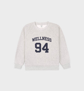 Wellness 94 Kids Crewneck - Heather Gray/Navy