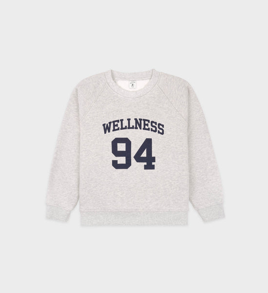 Crewneck enfant Wellness 94 - Gris Chiné/Marine