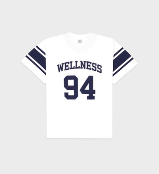Wellness 94 Rugby Tee - White/Navy