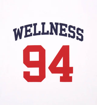 Wellness 94 Rugby Tee - White/Navy/Red