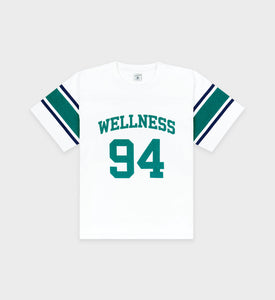 Wellness 94 Rugby Tee - White/Alpine/Navy