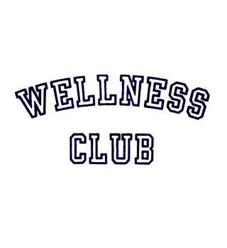 Wellness Club Color Block Cropped Tee - White/Navy