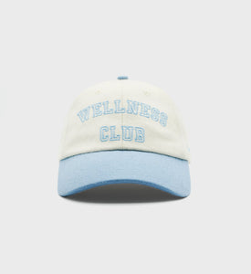 Wellness Club Wool Hat - Off White/Sky Blue