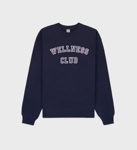 Wellness Club Crewneck - Navy/White