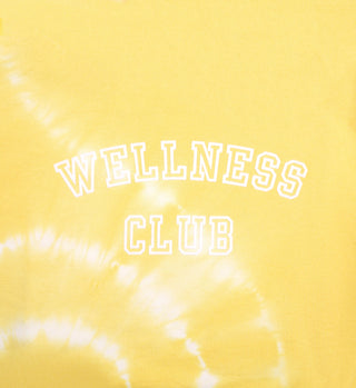 Wellness Club Flocked Crewneck - Sunshine Tie Dye