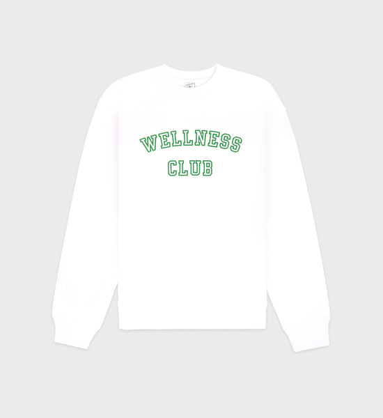 Wellness Club Crewneck - White/Verde