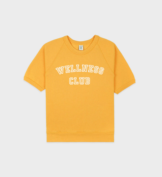 Wellness Club Short Sleeve Crewneck - Gold/White