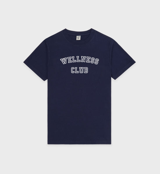 T-Shirt Wellness Club - Marine/Blanc