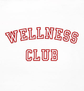 Wellness Club Kids Baseball Tee - White/Crimson