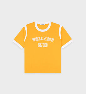 Wellness Club Sports Tee - Gold/White