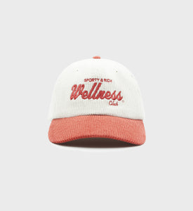 Casquette Wellness Club Corduroy - Fraise/Blanc