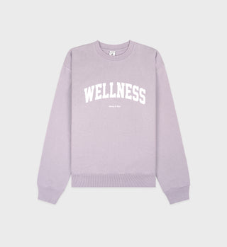 Wellness Ivy Crewneck - Faded Lilac/White