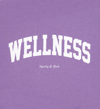 Wellness Ivy Cropped Crewneck - Violet/White