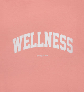 Wellness Ivy Cropped Hoodie - Salmon/White