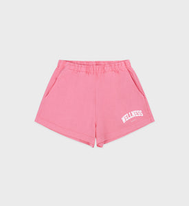 Wellness Ivy Disco Short - Cotton Candy/White