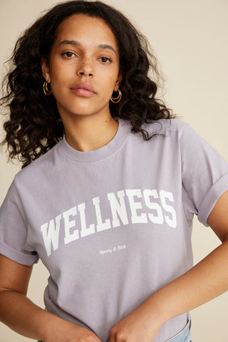 Wellness Ivy T-Shirt - Faded Lilac/White