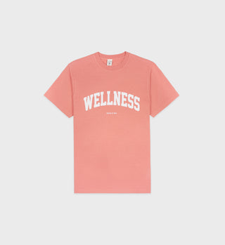 Wellness Ivy T-Shirt - Salmon/White