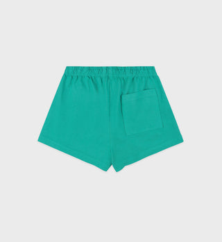 Wellness Studio Disco Shorts - Spring Green/White