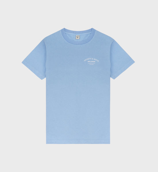 Wellness Studio T-Shirt - Sky Blue/White