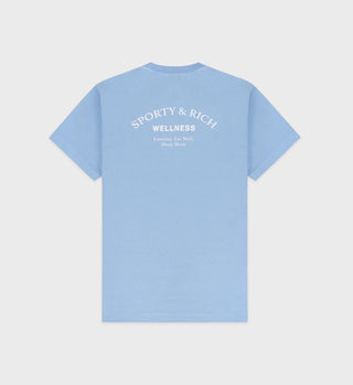 Wellness Studio T-Shirt - Sky Blue/White