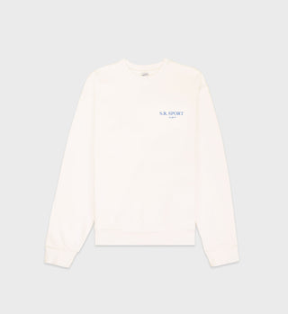 Wimbledon Crewneck - Milk/Washed Hydrangea