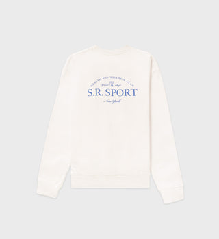 Wimbledon Crewneck - Milk/Washed Hydrangea