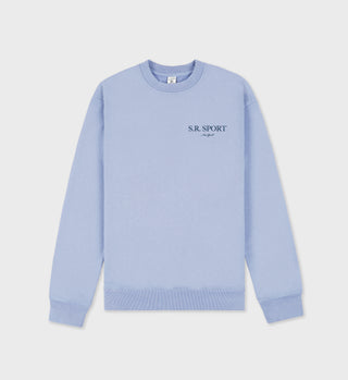 Wimbledon Crewneck - Washed Hydrangea/Navy