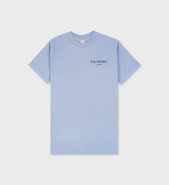 Wimbledon T-Shirt - Washed Hydrangea/Navy