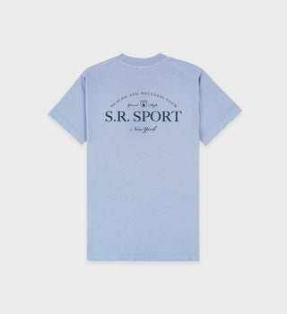 Wimbledon T-Shirt - Washed Hydrangea/Navy