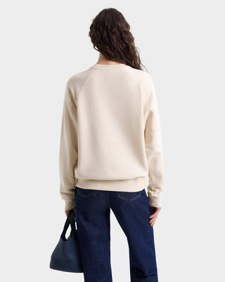 Beverly Hills Riding Club Soft Crewneck - Cream/Navy