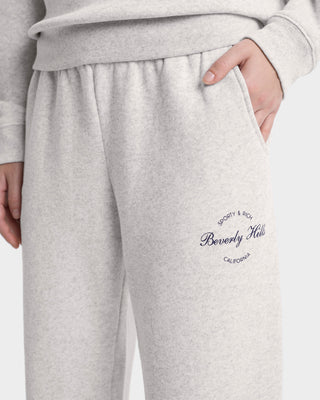 Beverly Script Soft Sweatpant - Heather Gray/Navy