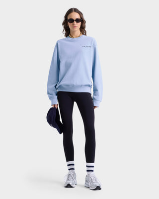 Wimbledon Crewneck - Washed Hydrangea/Navy