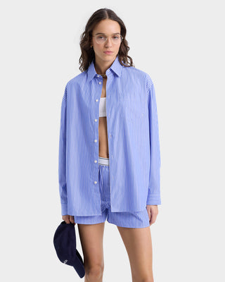 SRC Oversized Shirt - Blue Striped