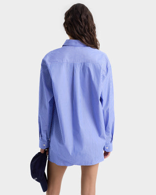 SRC Oversized Shirt - Blue Striped