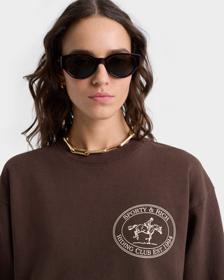 Riding Club Crewneck - Chocolate/Cream