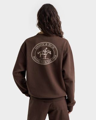 Riding Club Crewneck - Chocolate/Cream