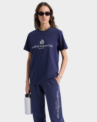 H&W Crest Sweatpant - Navy/White