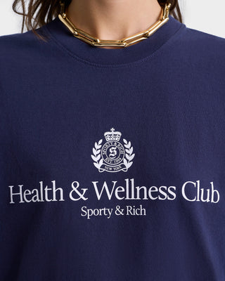 H&W Crest T-Shirt - Navy/White