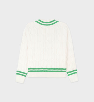 SRC Cableknit Sweater - Cream/Clean Mint