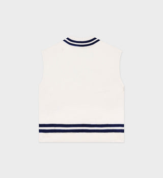 SRC Cableknit Vest - Cream/Navy