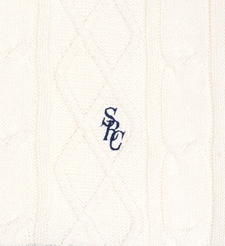 SRC Cableknit Vest - Cream/Navy