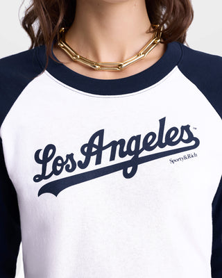 Dodgers Baseball Tee - White/Navy