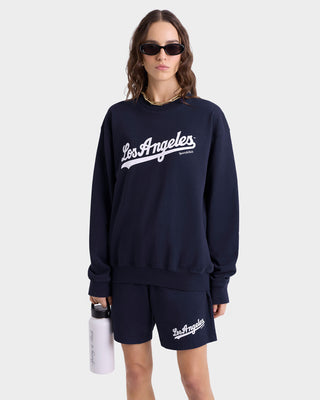 Dodgers Crewneck - Navy/White