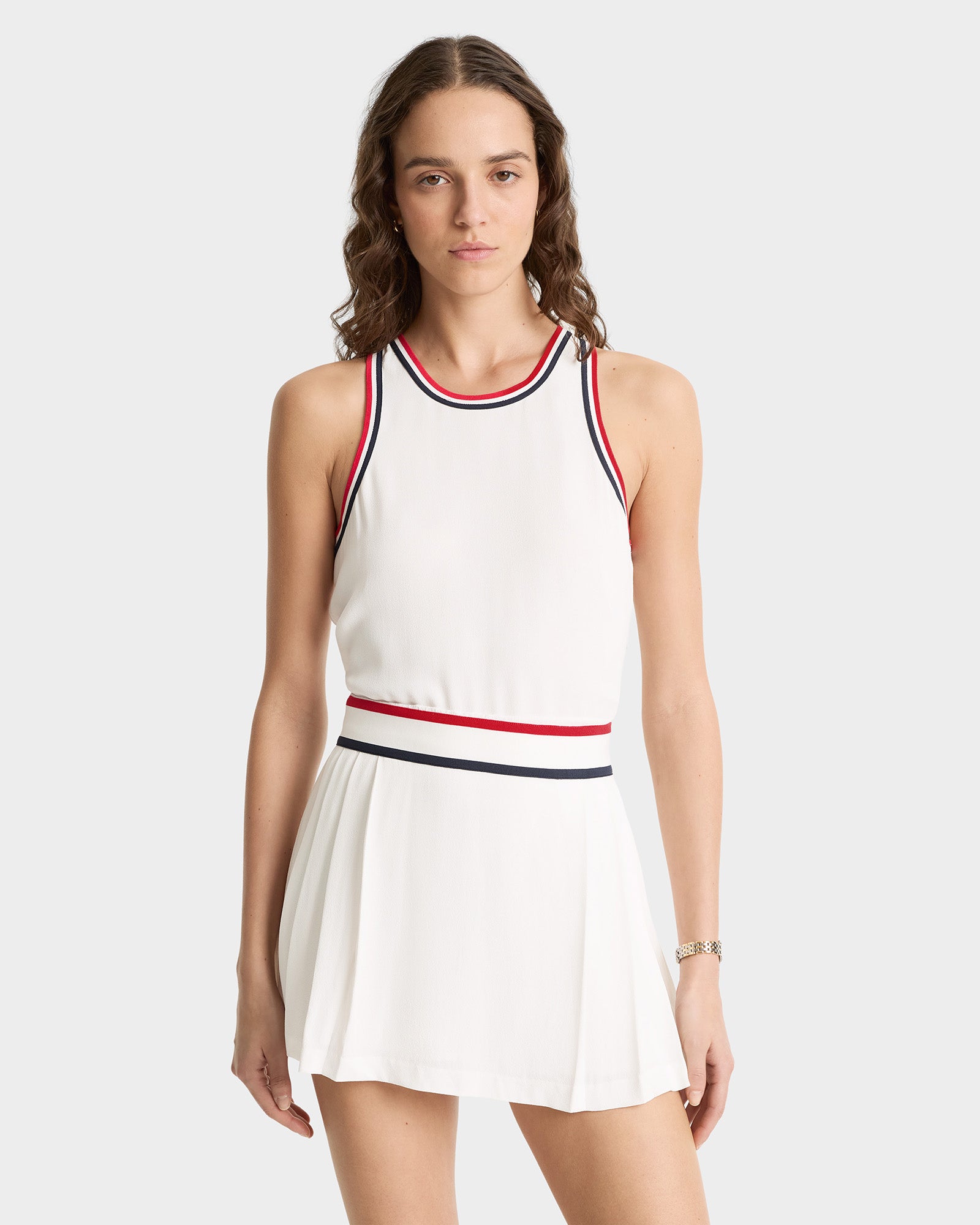 red white and blue tennis dress Vintage Red White and Blue Tennis Dress