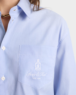 Vendome Oversized Shirt - Light Blue Striped