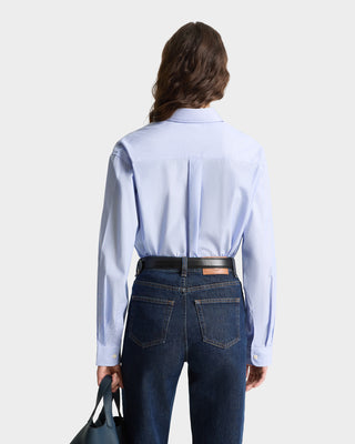 Vendome Oversized Shirt - Light Blue Striped