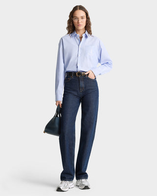 Vendome Oversized Shirt - Light Blue Striped