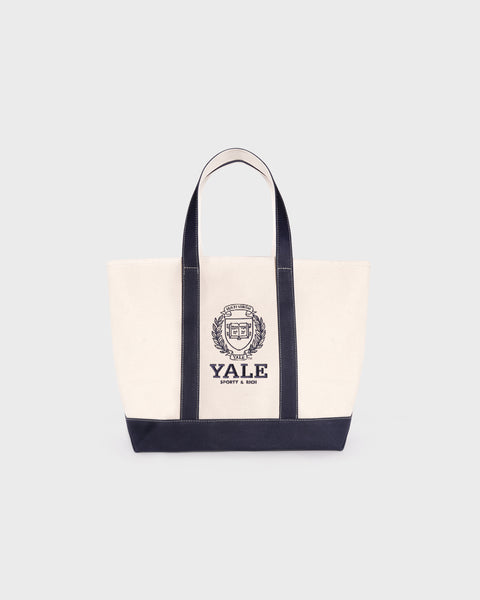 Yale Crest Tote Bag - Natural/Navy