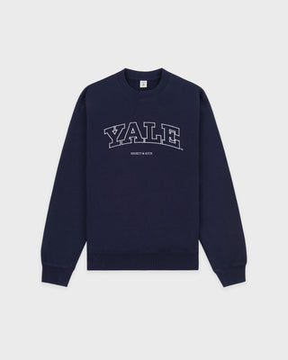 Yale Ivy Crewneck - Navy/White